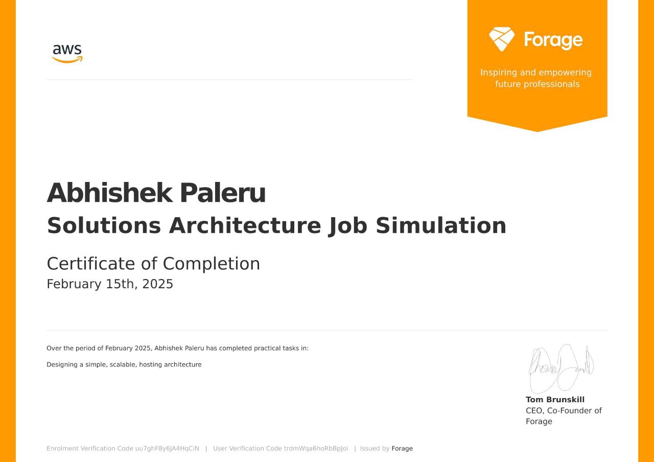 Solution Architect - AWS